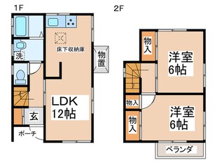 東村山市富士見町南東角戸建の物件間取画像